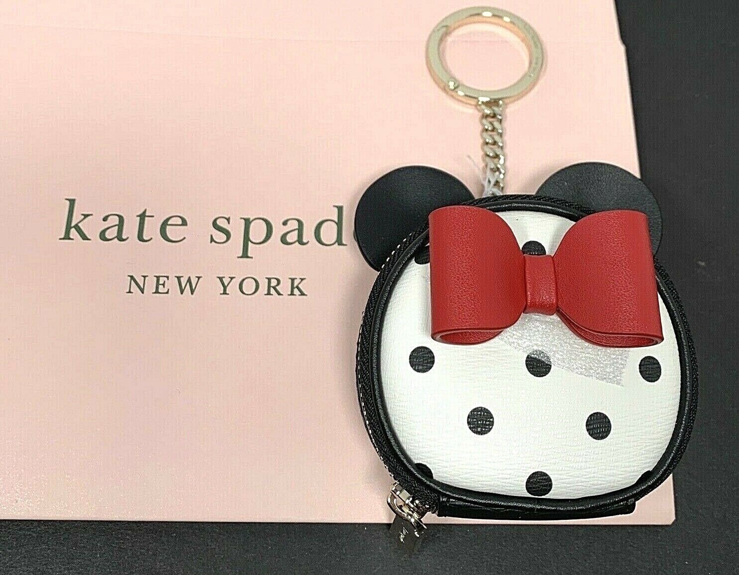 Kate Spade X Disney Minnie Mouse Coin Purse Bag Charm New