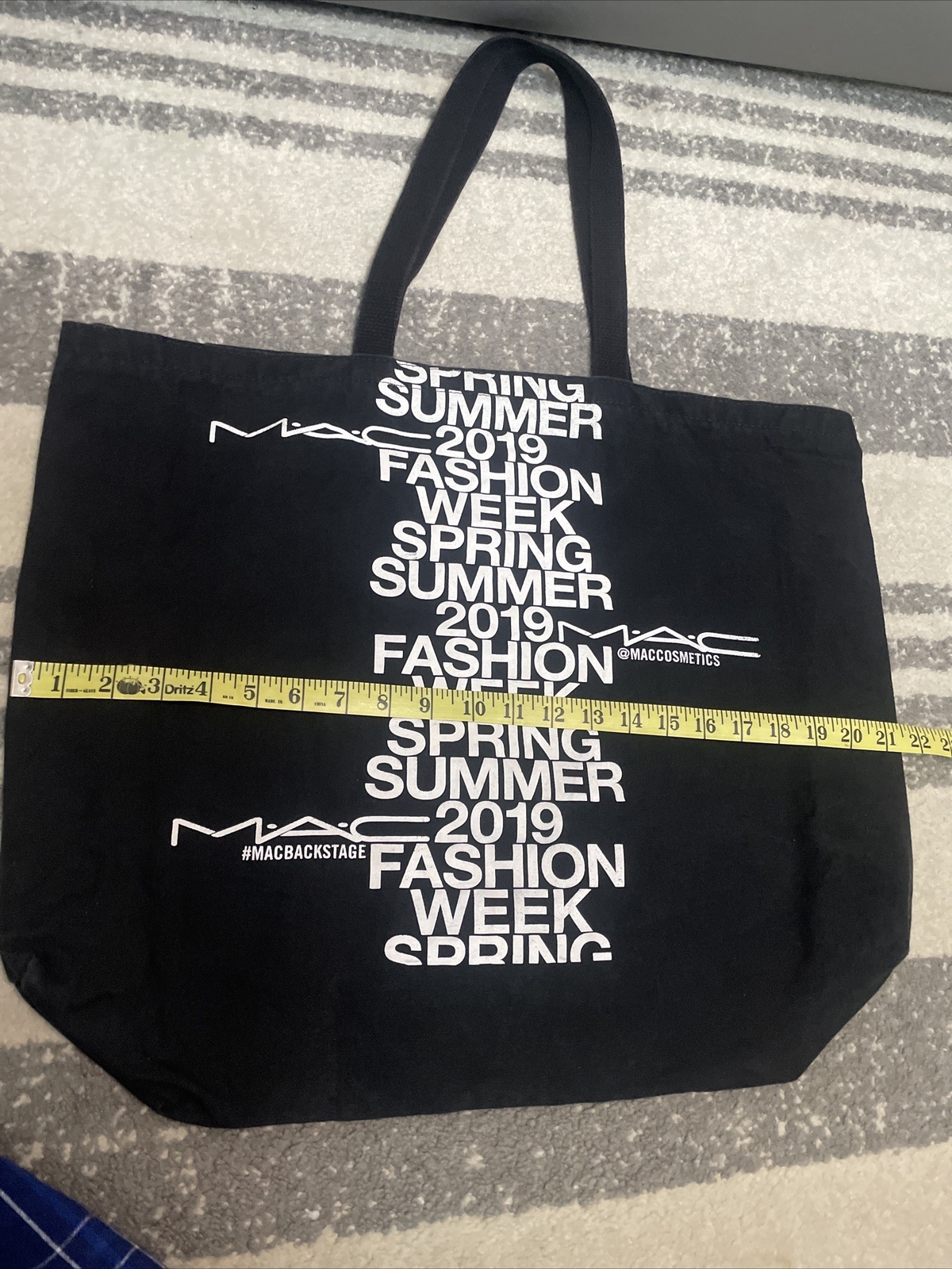 Mac Cosmetics Spring Summer 2019 Fashion Week Tote Black Large #macbackstage