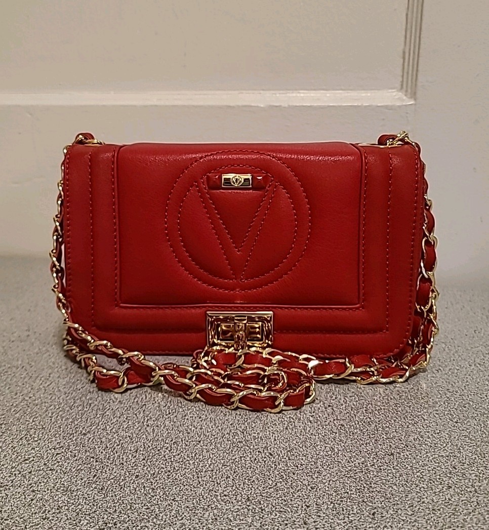 Valentino By Mario Valentino Alice Signature Leather Shoulder Bag Women’s Red