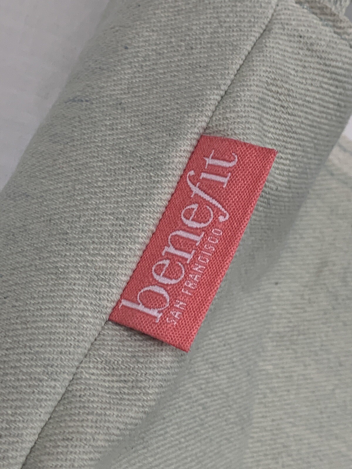 Benefit LAUGHTER IS THE BEST COSMETIC Canvas SHoulder Tote Bag NEW