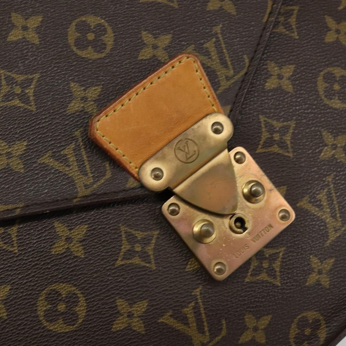 LOUIS VUITTON Monogram Porte Documents Senatur Briefcase M53335 LV Auth bs30830