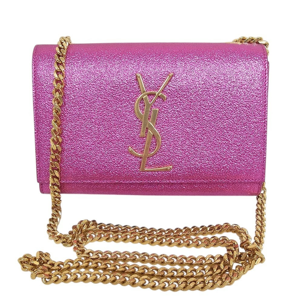 AUTH YVES SAINT LAURENT KATE CHAIN SHOULDER BAG 364021 LEATHER PINK WOMEN’S F/S