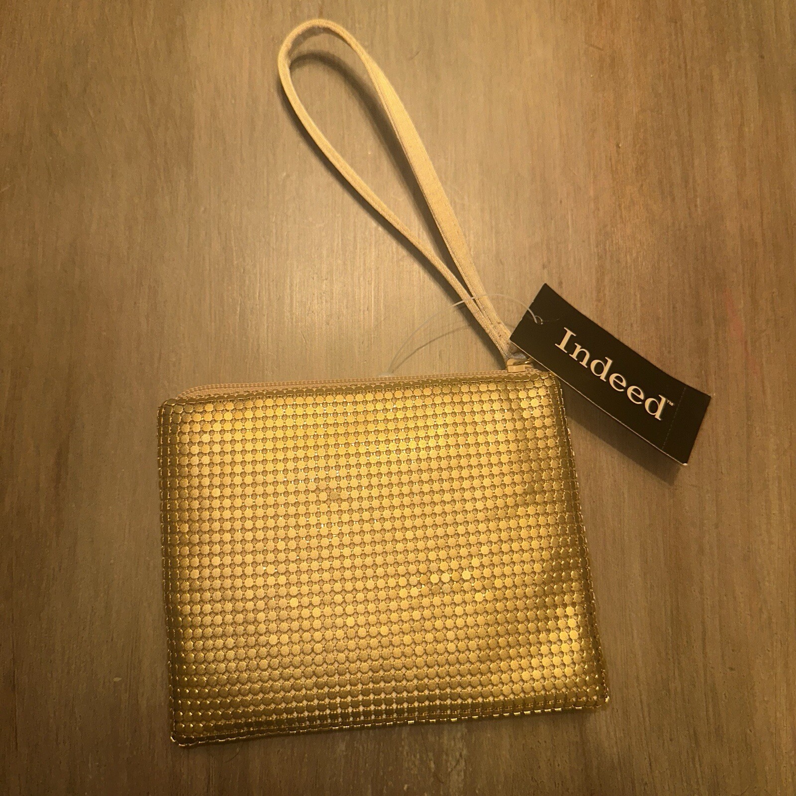 Indeed – Gold Mesh Wristlet – Small