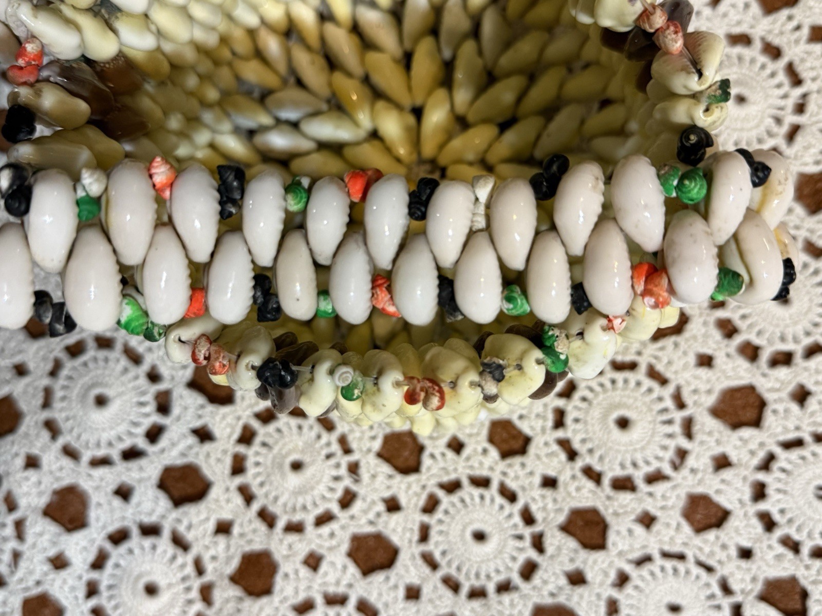 Vtg Shell Seashell Bag Purse Top Handle Boho Retro Festival Beach Photo Shoot