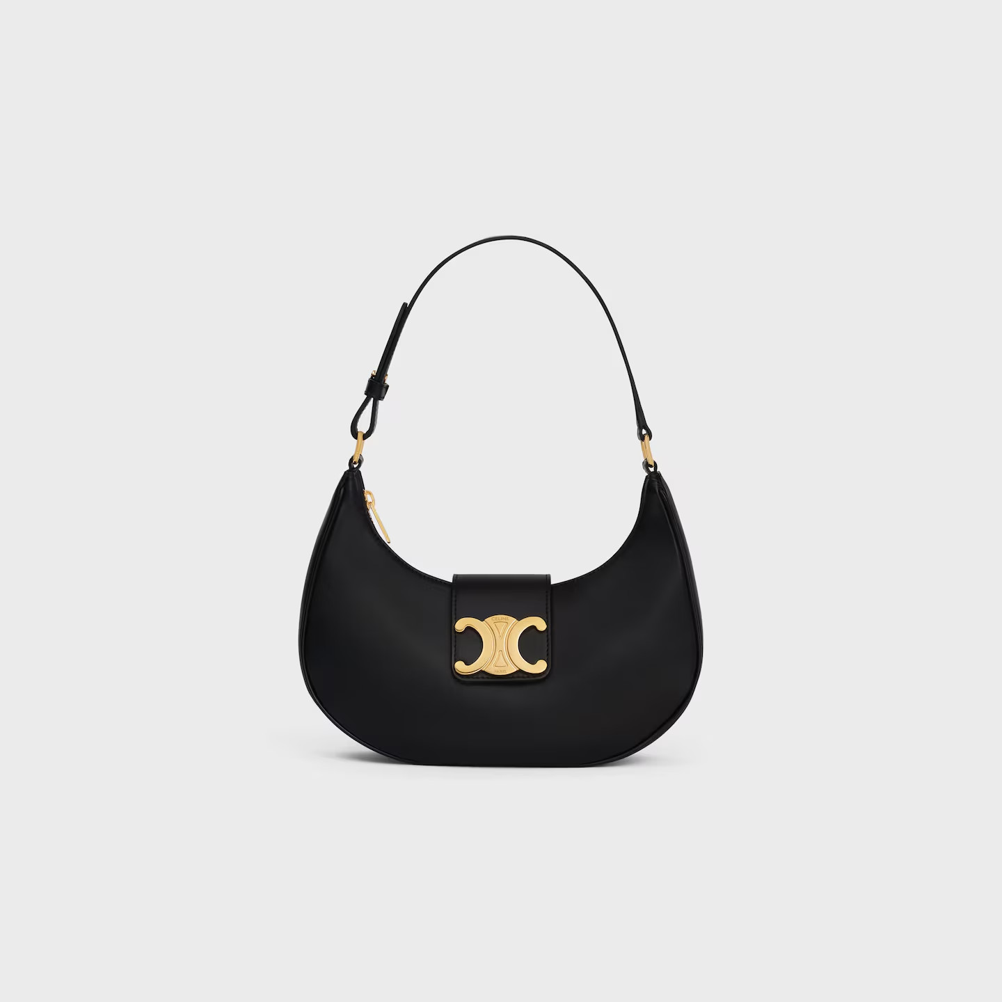 $2,850 CELINE Medium Ava Triomphe Bag in Smooth Calfskin | 9.7″x6.7″x3.5″ | Blk