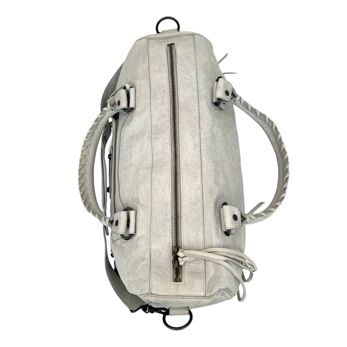 Balenciaga City Twiggy Large Light Gray Distressed Lambskin Multiway US Ship