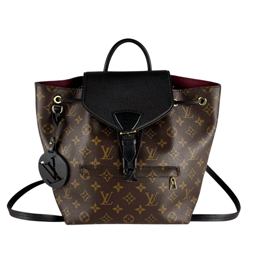 Auth LOUIS VUITTON Monogram Montsouris NM PM Backpack Brown/Black M45515 z10632