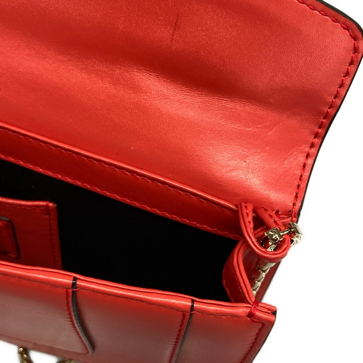 BVLGARI Serpenti Forever Red Leather Shoulder Bag