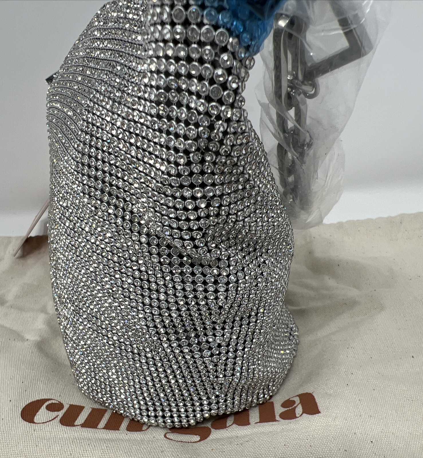 CULT GAIA Gia Rhinestone Mini Shoulder Bag Clear Bot 1