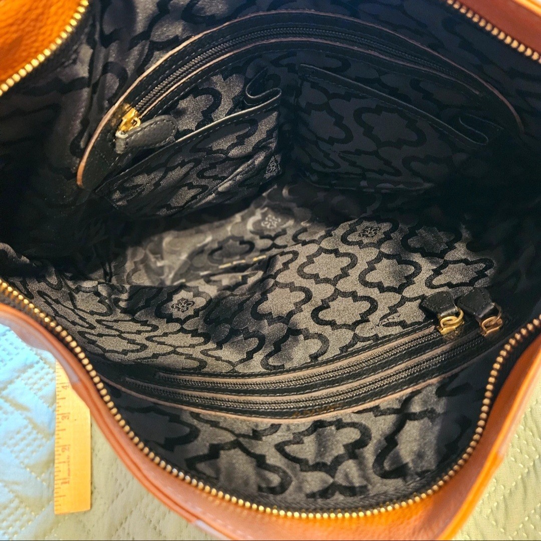 NEW orYANY Patchwork leather handbag with side zipper
