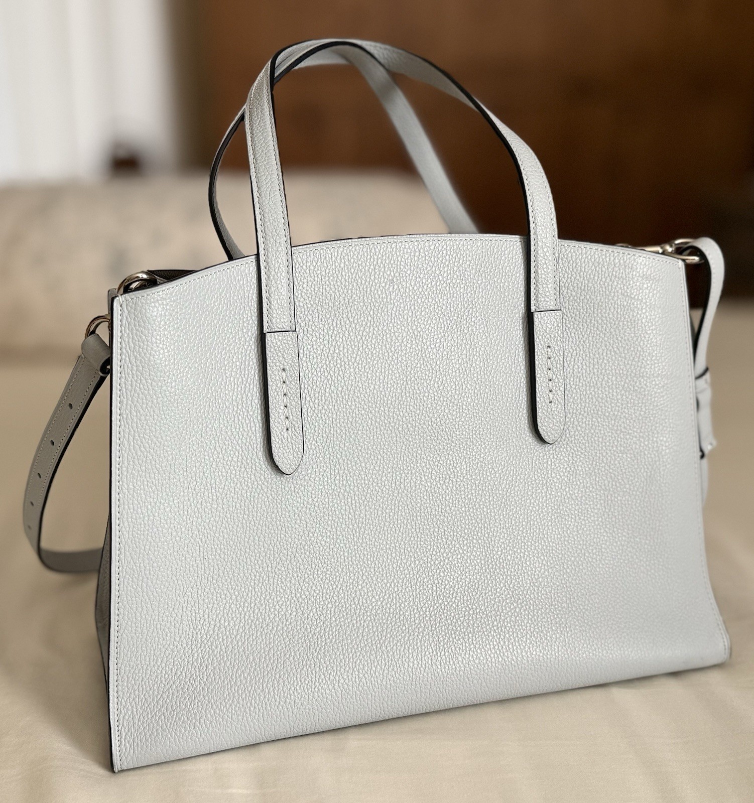 Coach C4084 Mollie Tote 25 Women’s Leather Bag Light Blue