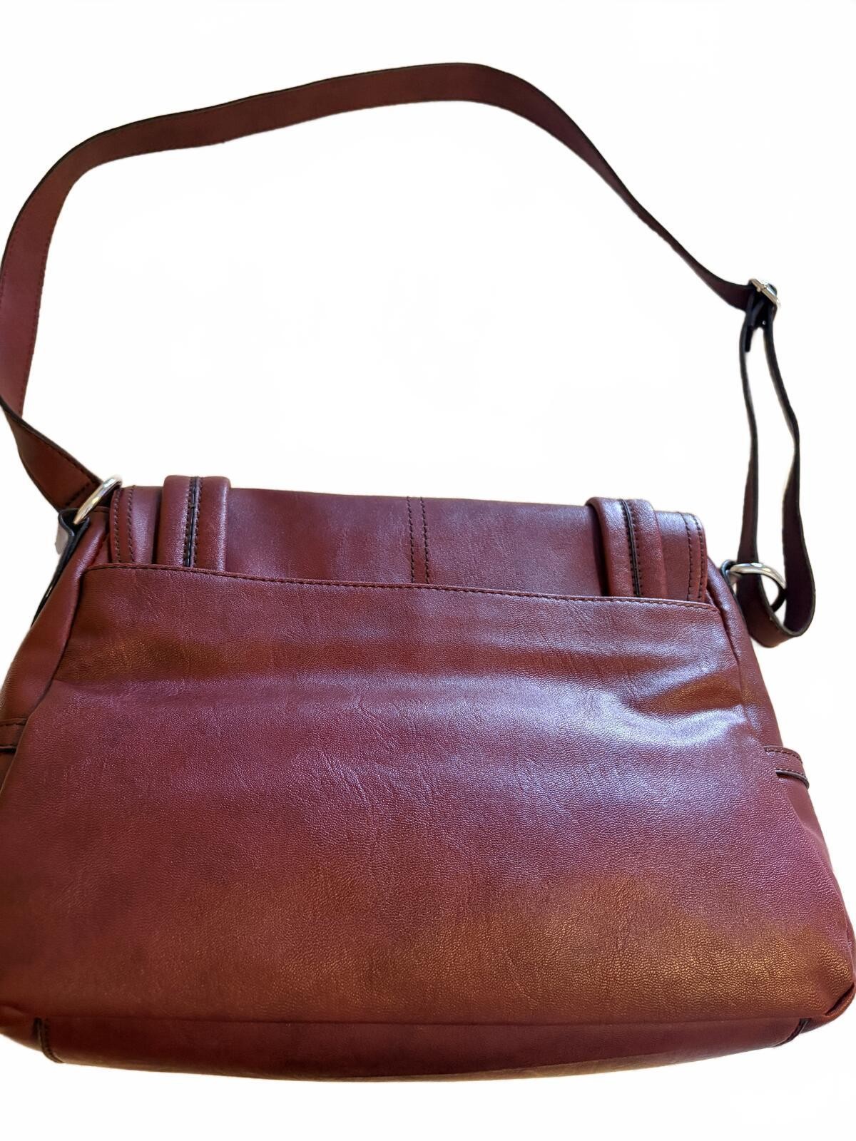 Relic Burgundy Faux Leather Crossbody Shoulder Bag