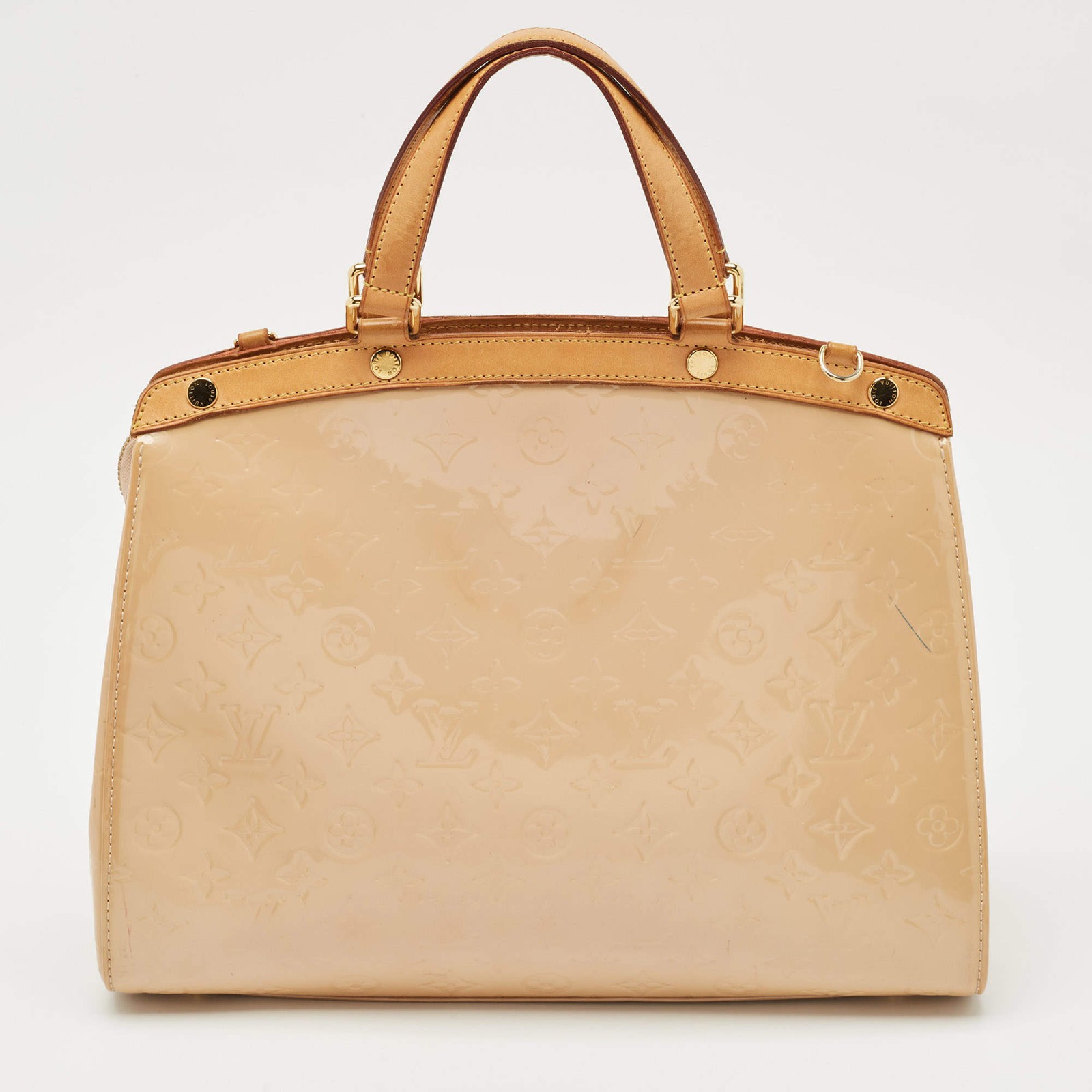 Louis Vuitton Rose Florentine Monogram Vernis Brea GM Bag