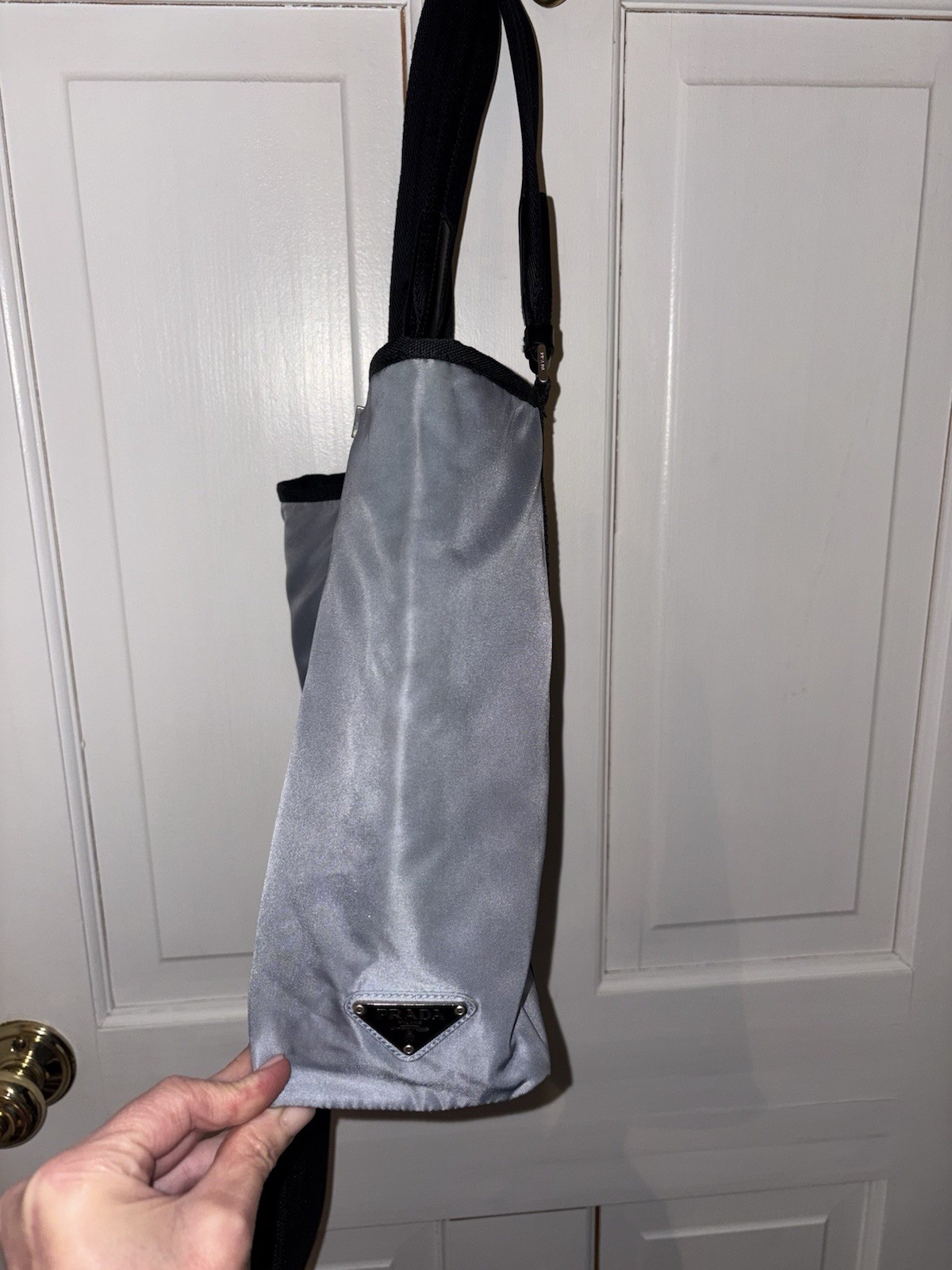 Prada Tote Shoulder Bag Nylon Light Blue – Sport – Vintage