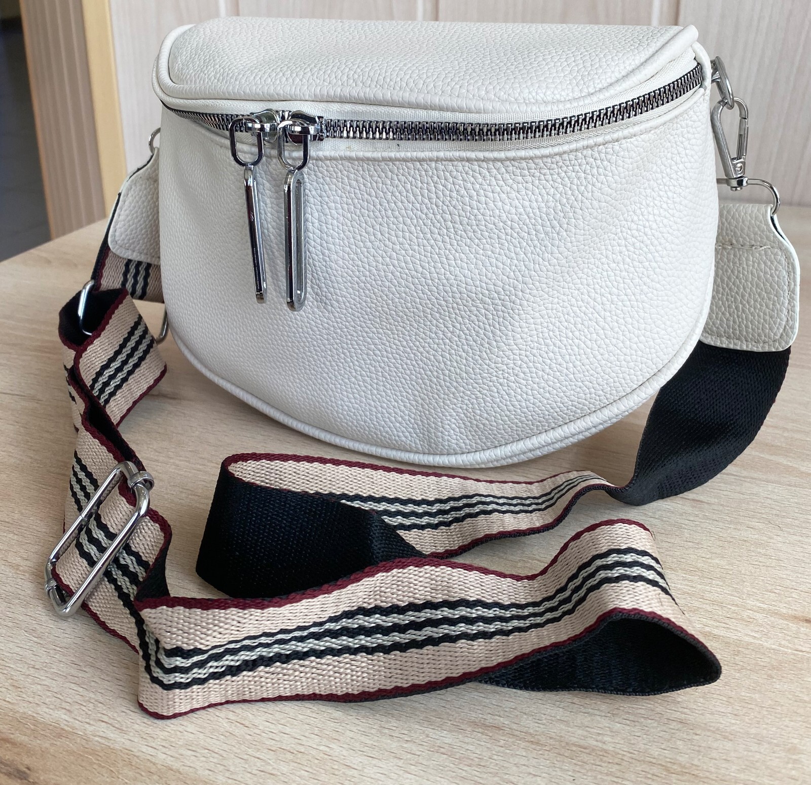 Small fanny pack handbag shoulder bag women’s crossbody bag M 4 white