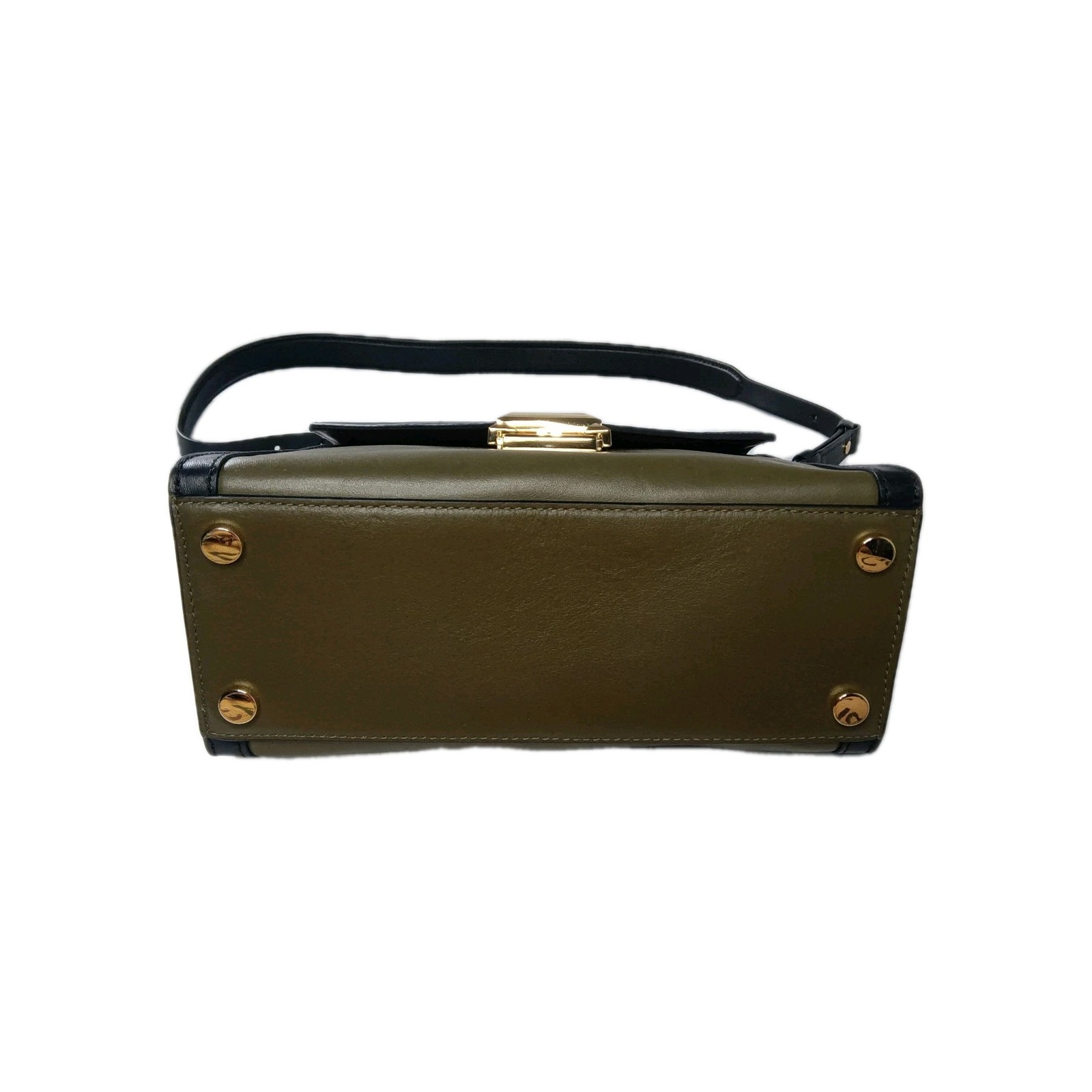 Michael Kors Whitney Medium Leather Satchel Olive Multicolor Handbag