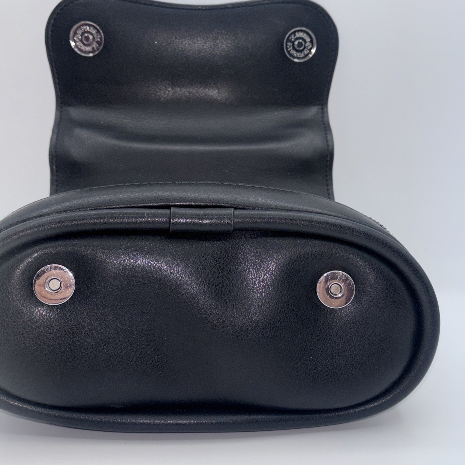 Melie Bianco Cici Sky Recyled Vegan Purse Bag Black Top Handle New No Tags