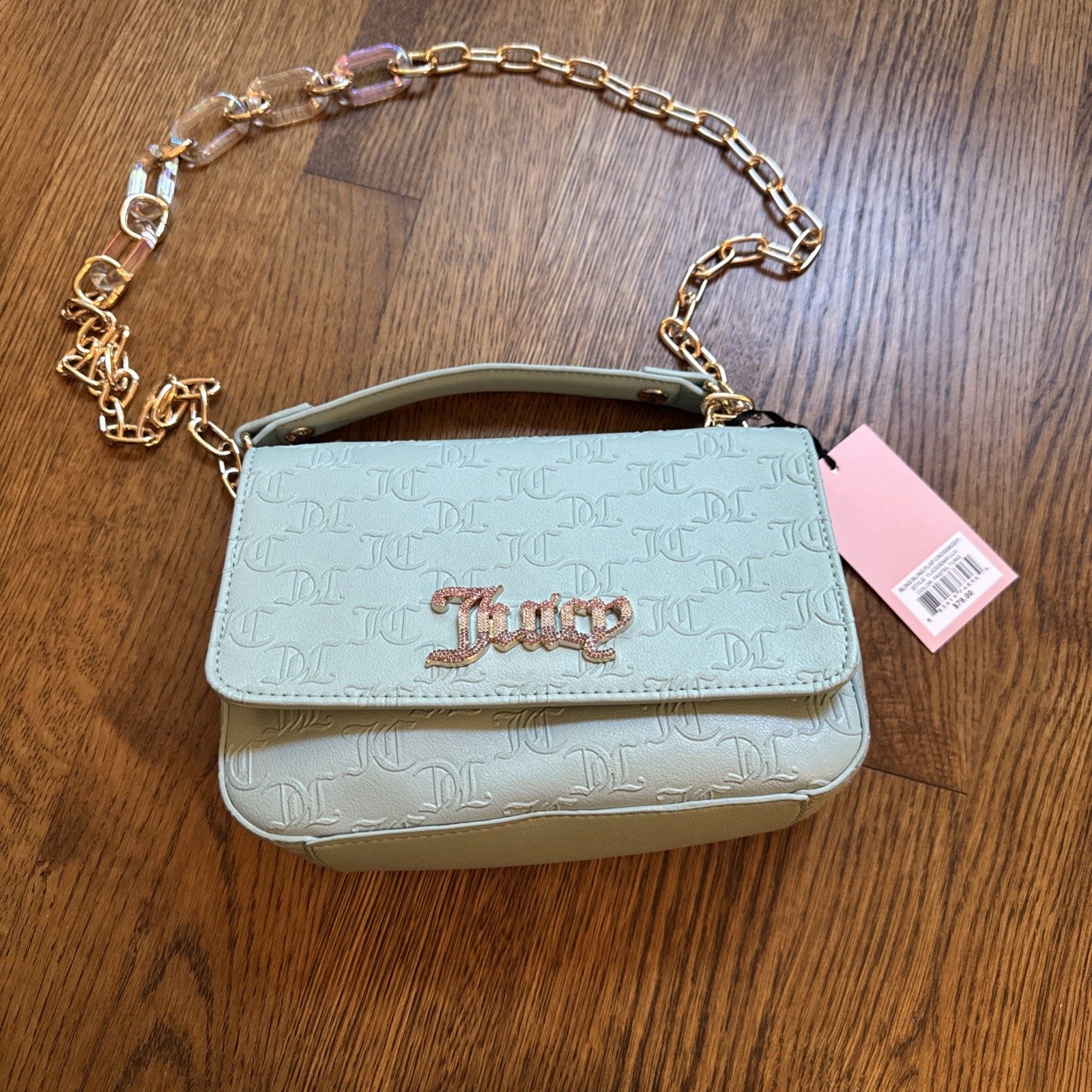 Juicy Couture Exclusive Bling Bling crossbody Bag Pastel Green NWT