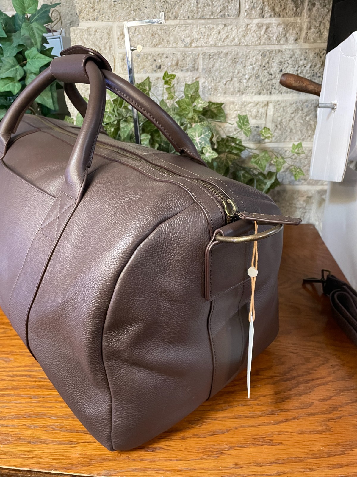 NWT QUINCE NAPPA LEATHER DUFFLE TRAVEL DUFFEL BAG TRAVEL CARRYON MSRP $208