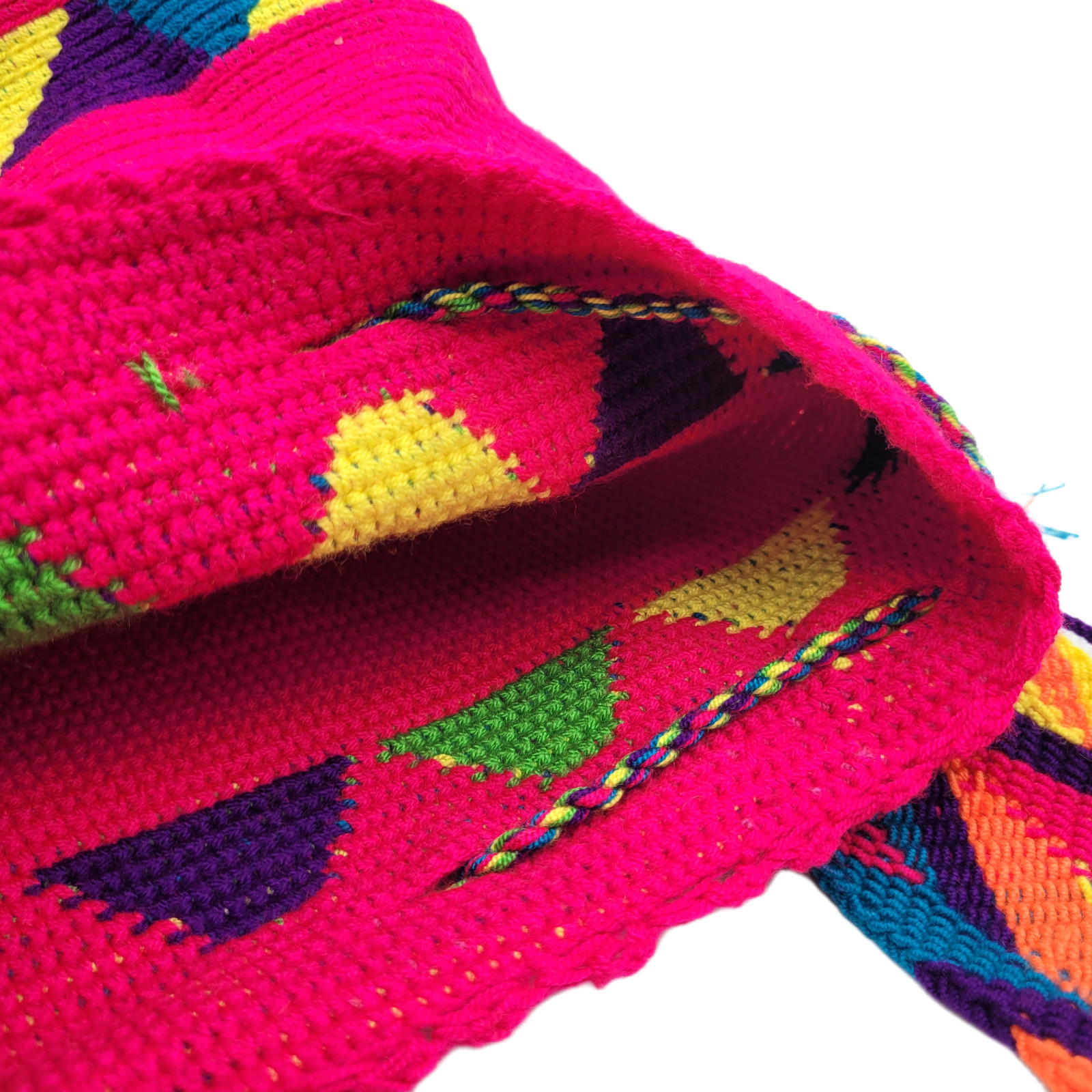 Colombian 🇨🇴 Handmade Large Wayuu Tribe MANY COLORS Mochila Bucket Boho Bag
