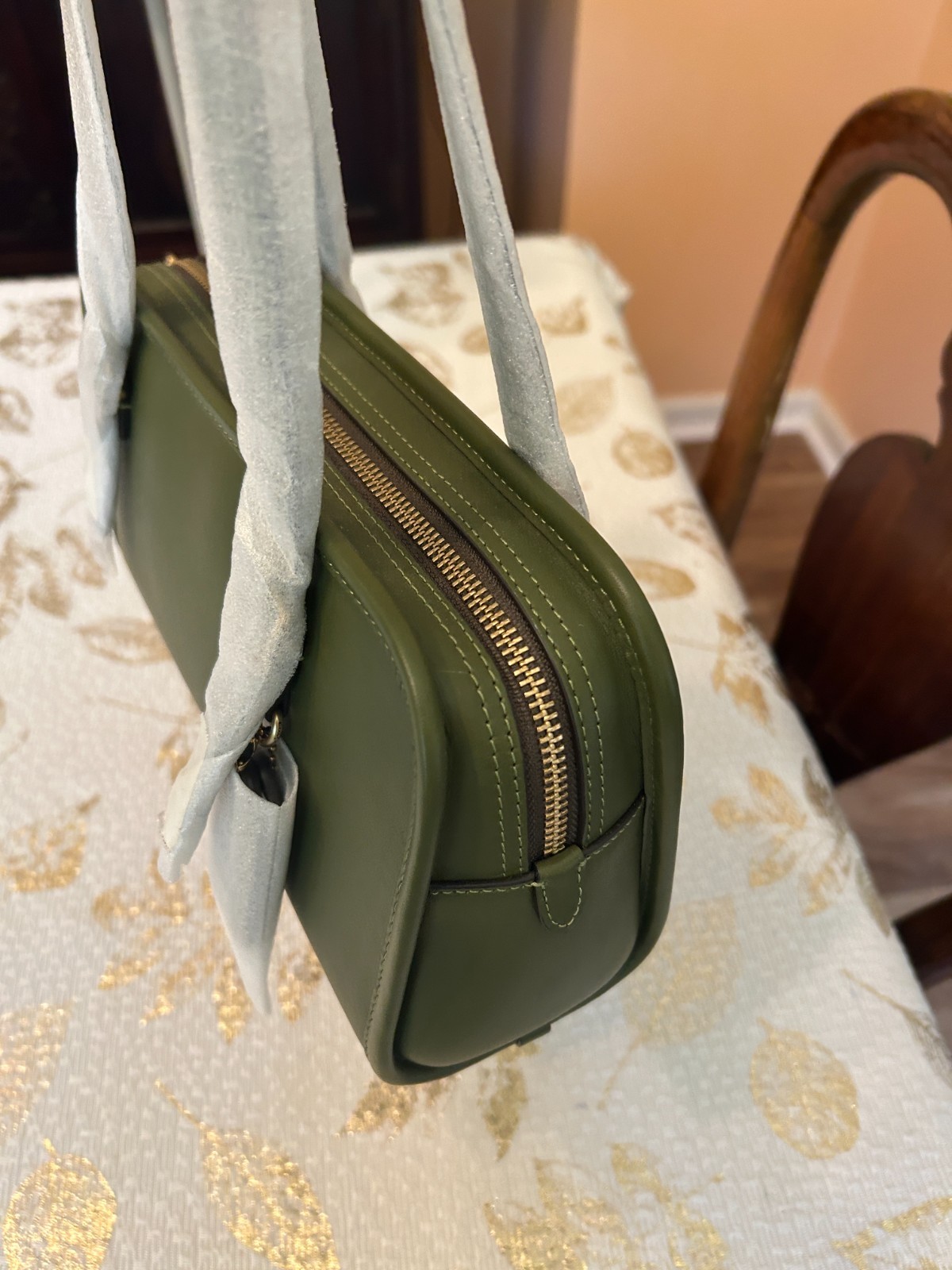 NWT! Coach Swing Zip Bag Ltd Reissue 1998 – 10″ Army Green Olive – Gorgeous!