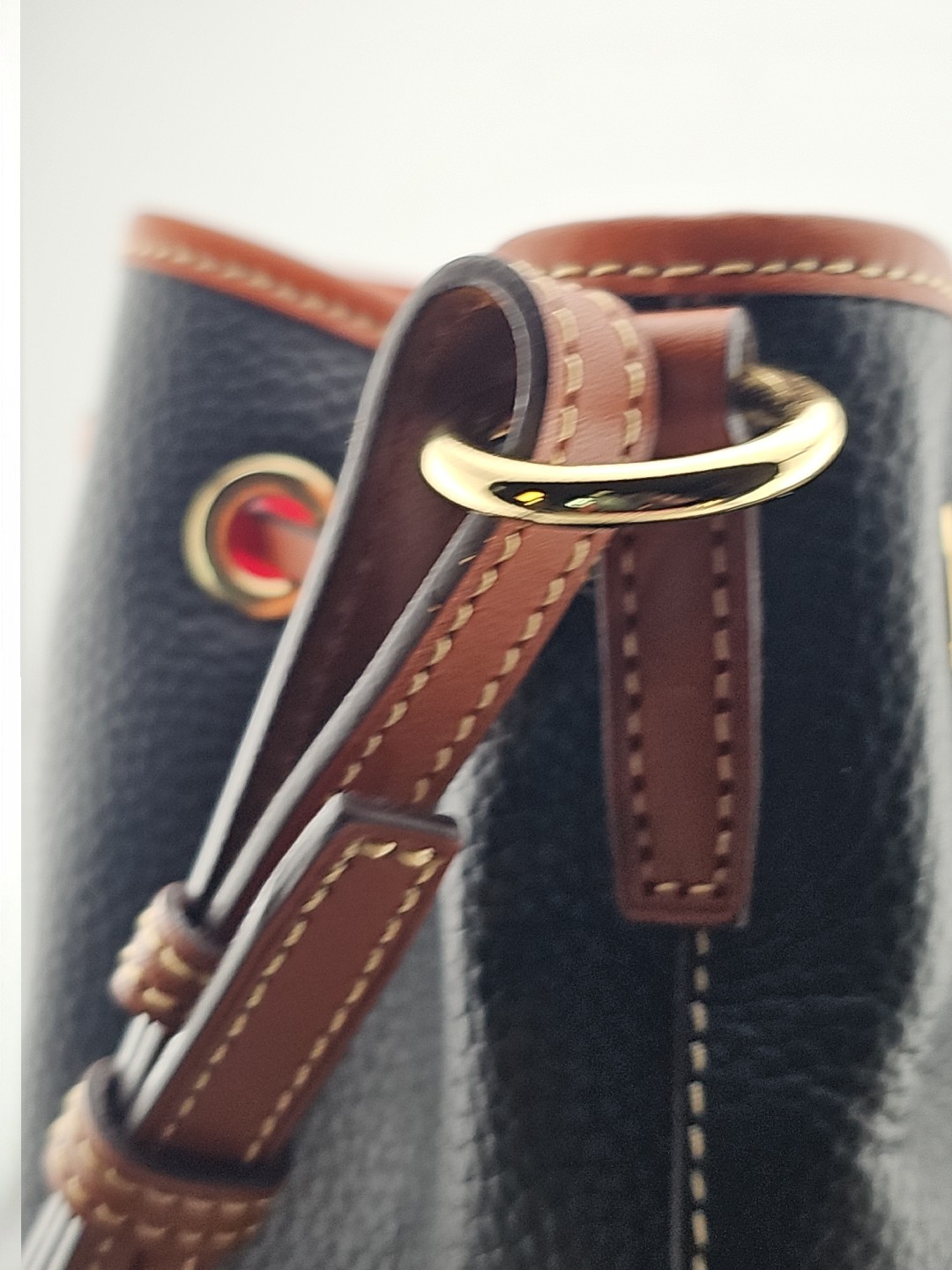 NEW DOONEY & BOURKE WEXFORD TASHA LEATHER DRAWSTRING SHOULDER BAG BLACK
