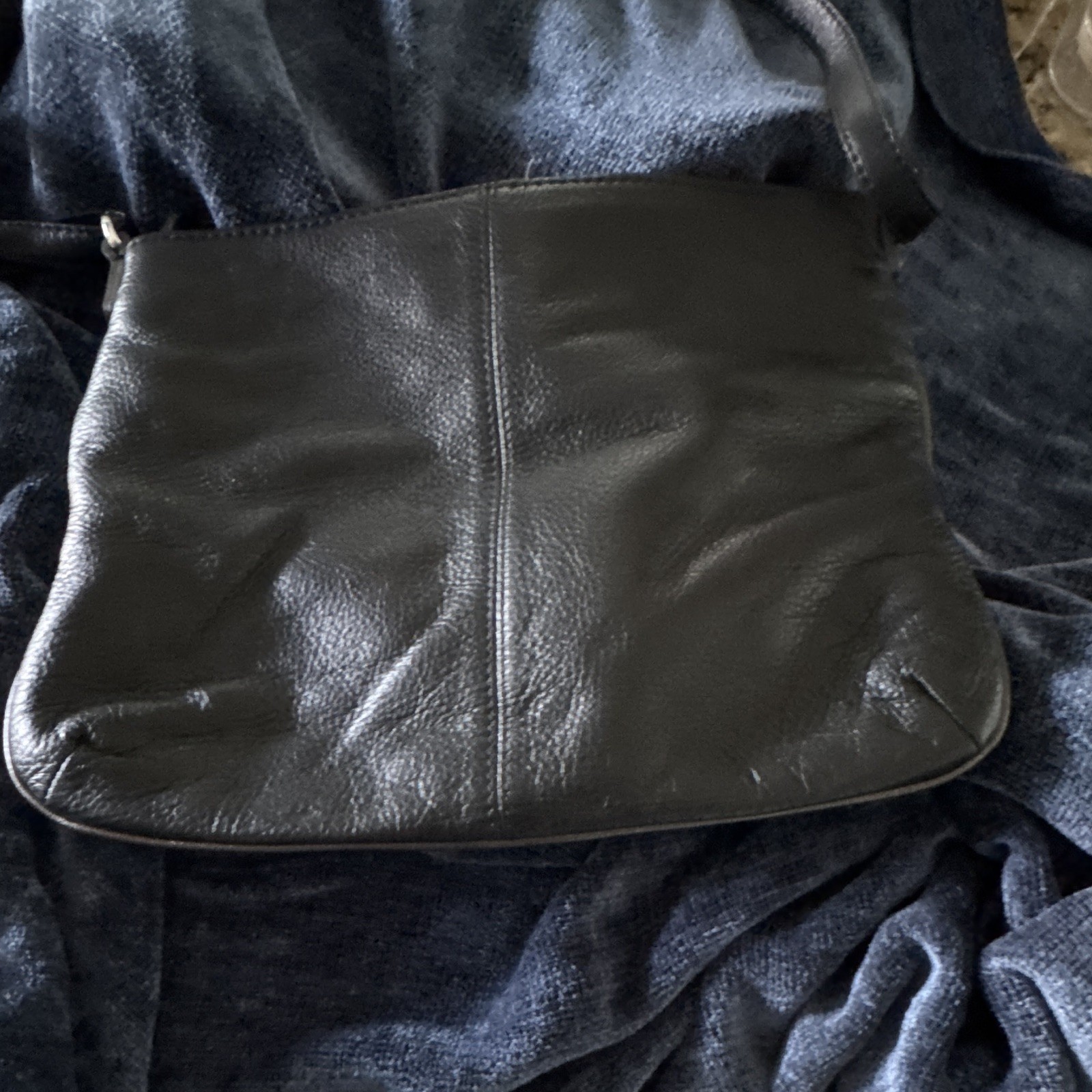 Brighton Black Pebbled Shoulder Bag Silver Hardware clean lining Excellent