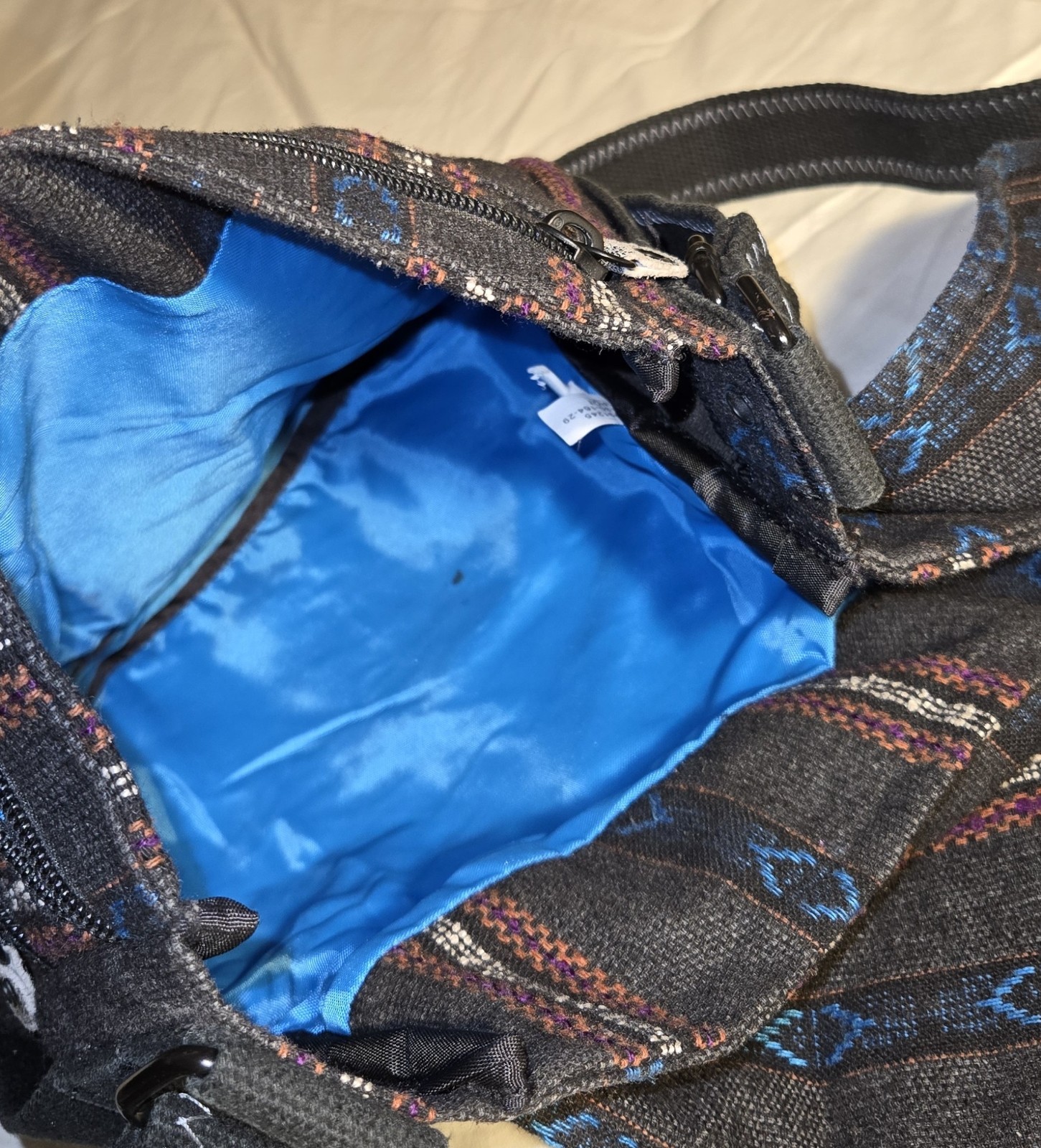 Dankine District Cloth Bag. Native Print. Padded Laptop Fleece Lined Hippie Tote