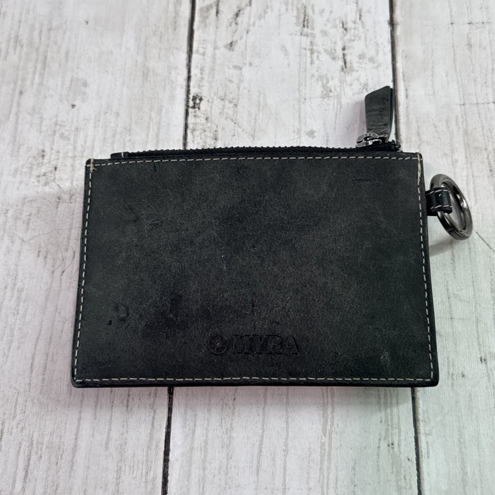 Myra Leather and Hair on Cowhide small wallet credit card holder 5×3 inches