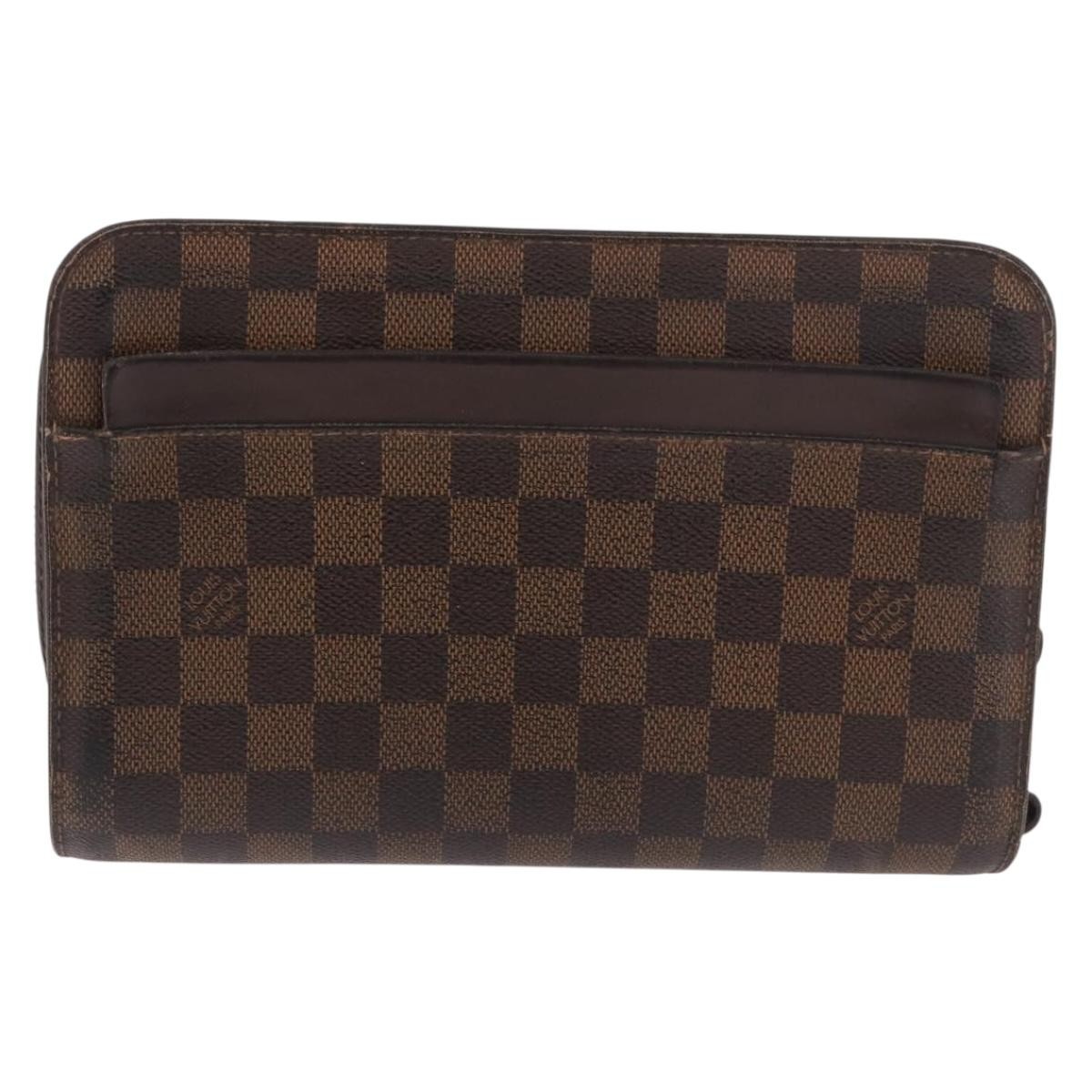LOUIS VUITTON Damier Ebene Saint Louis Clutch Bag N51993 LV Auth 184411