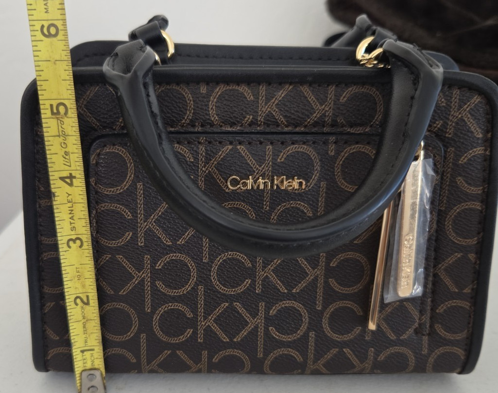 calvin klein small double handle cross body! NO SHOULDER STRAP !!handbag purse