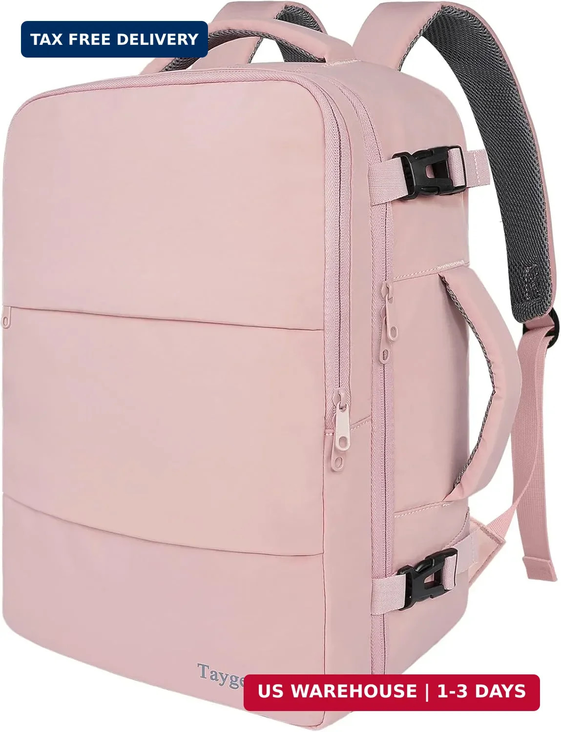 Taygeer Travel Backpack for Women, Carry On Backpack with Water Bottle Pocket &