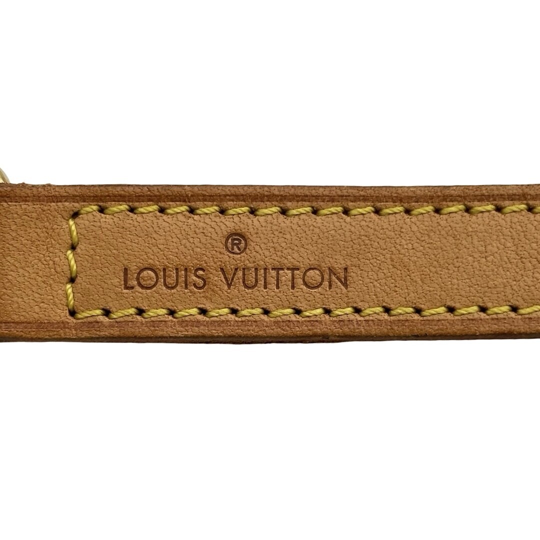 Louis Vuitton Brown Leather Strap for Women Gold Clasp Dust Bag 100cm Genuine