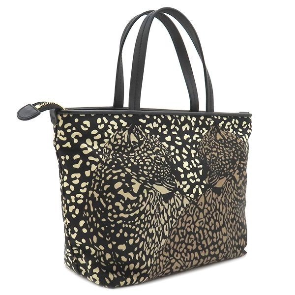 Salvatore Ferragamo Gancini Leopard Nylon Bag GU-21E187 9.8*8.6*3.9 inch