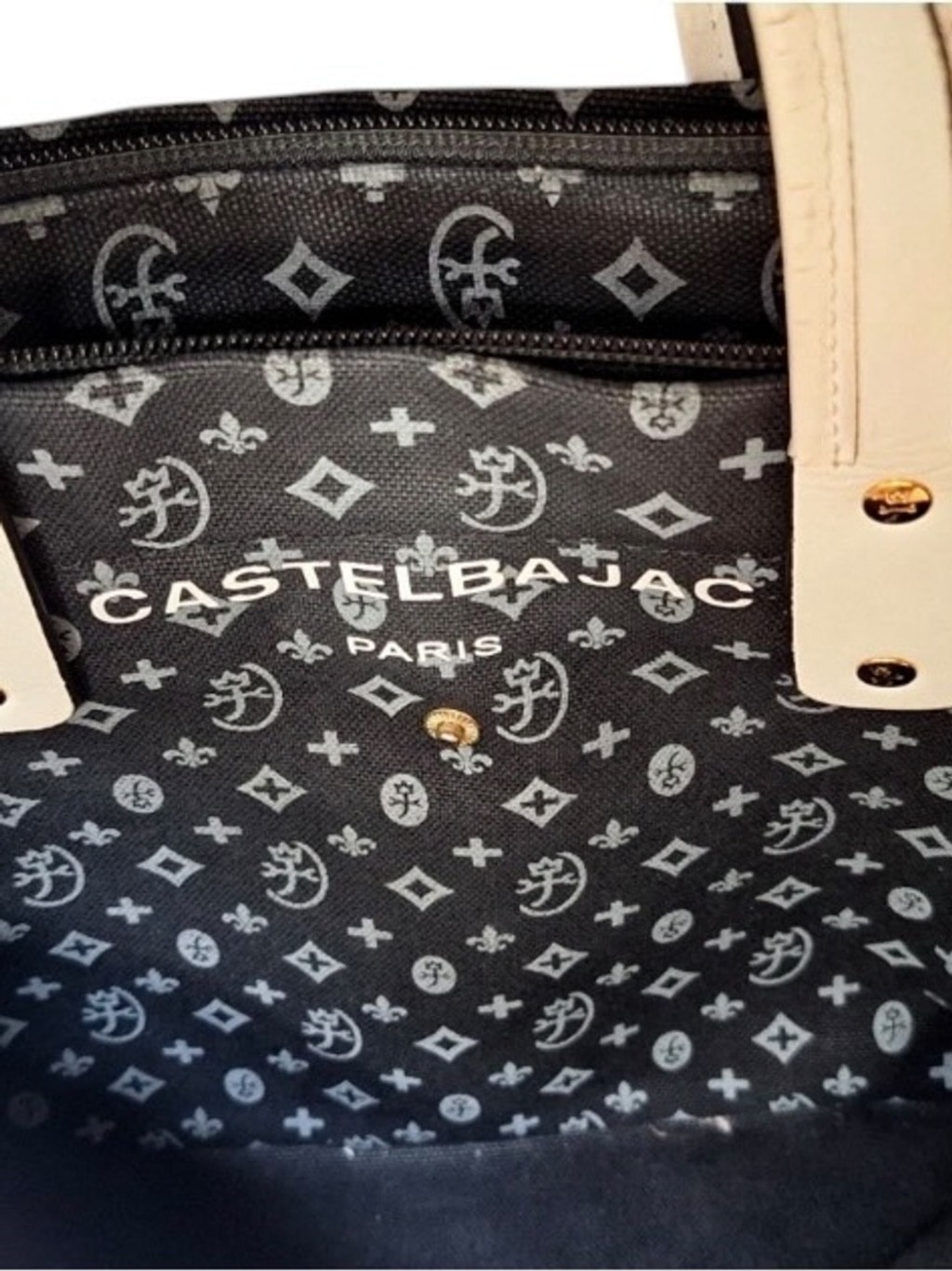 Castelbajac Monogram Denim/ Leather Tote