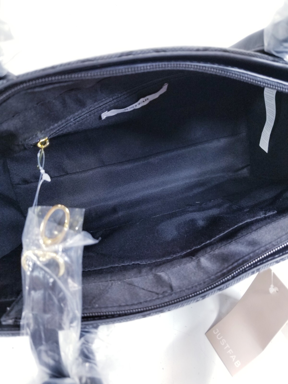 JUSTFAB Satchel With Binding in Black
