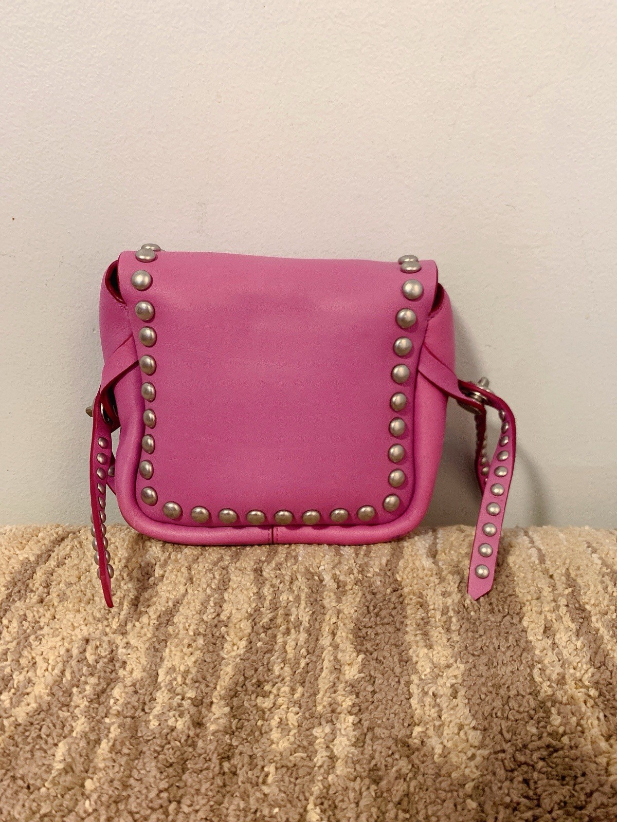 NWT Coach Dakotah 15 With Rivets & Natural Calf Leather Puce Crossbody 35751