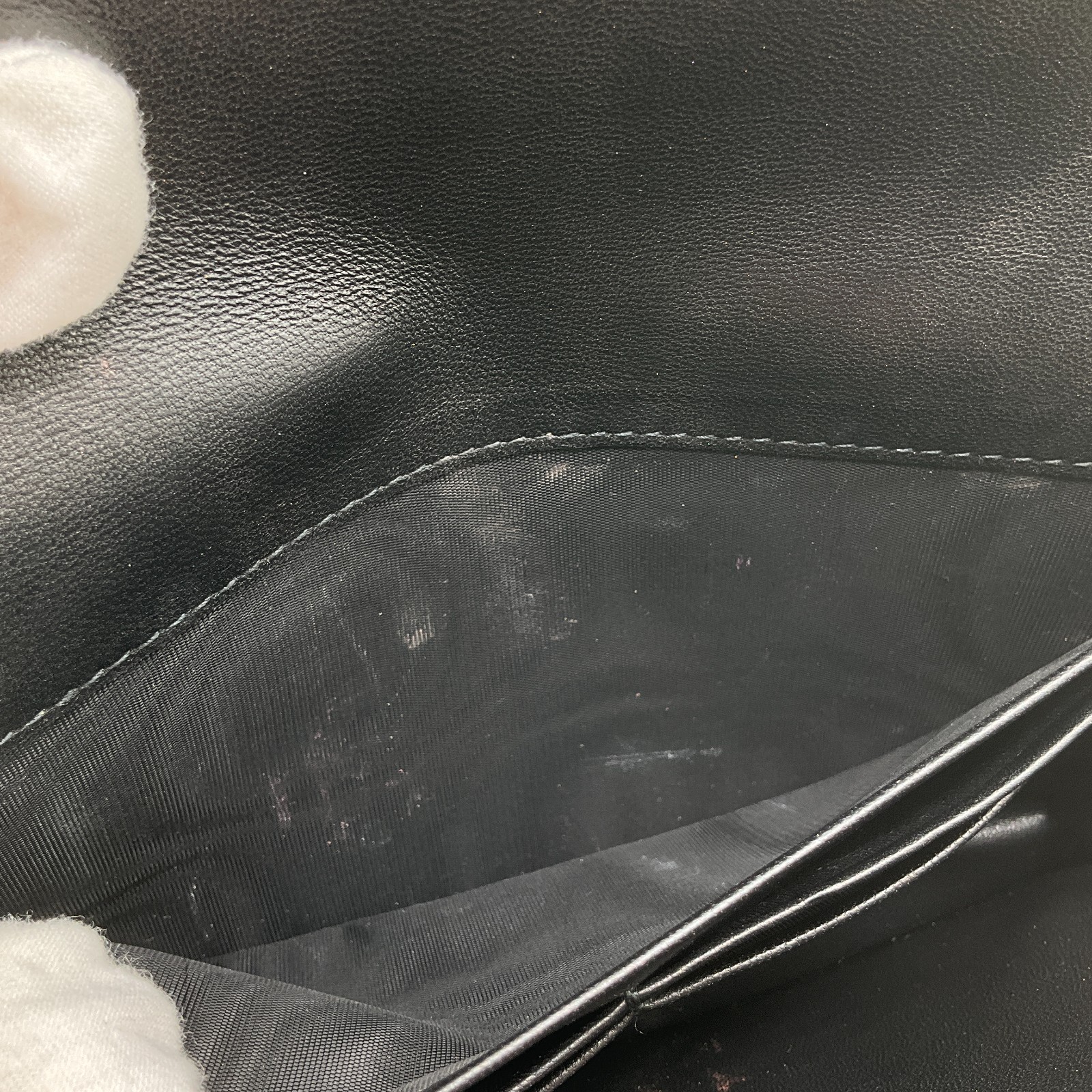Prada Diagramme Black Leather Mini Chain Bag With Original Box