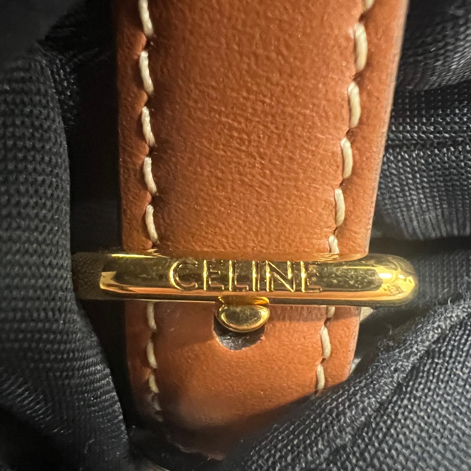 CELINE Triomphe Claude Shoulder Bag Brown PVC Leather 194142 Women’s Accessories