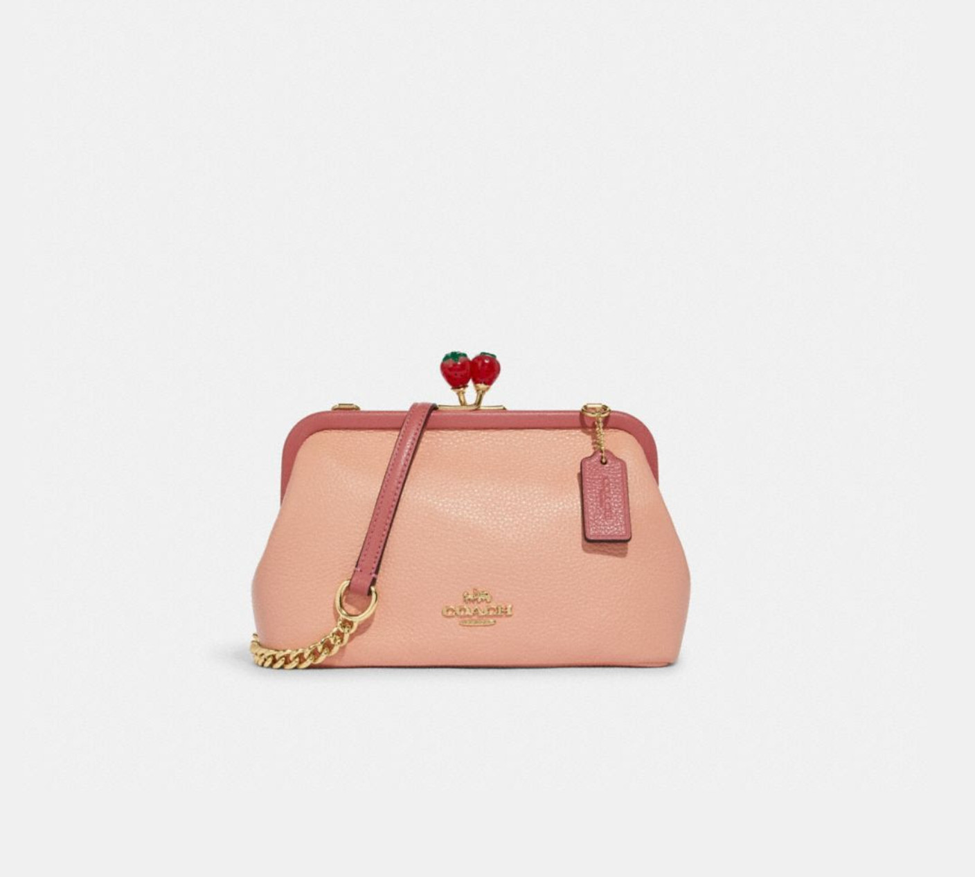 Gently used Coach Nora Strawberry Kisslock Crossbody C8288