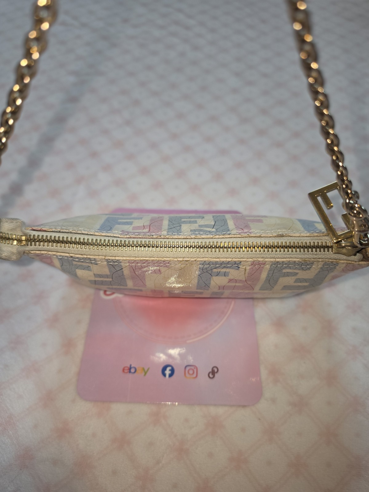 Fendi Zucca Mini Pochette Chain Bag – Vintage FF Monogram