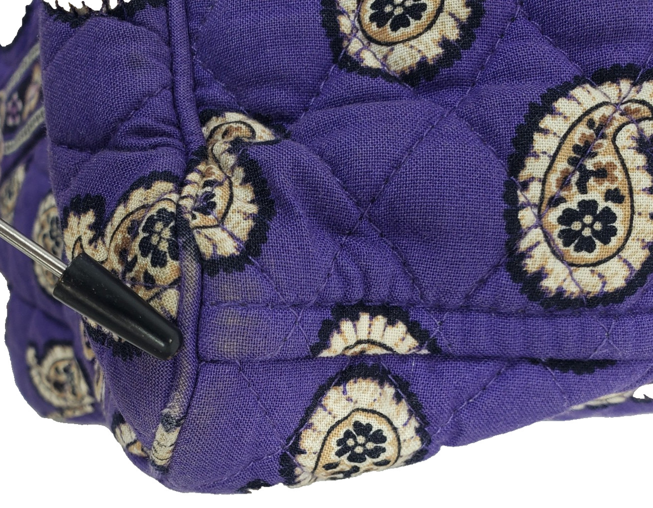 Vera Bradley Multicolor Paisley Quilted Floral Shoulder Tote Purse 15″x9.5in