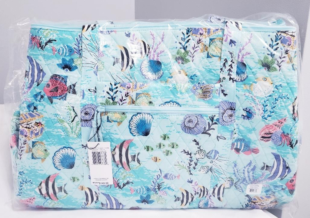 Vera Bradley Antilles Treasure Deluxe Travel Tote Bag Beach Exact Print NWT