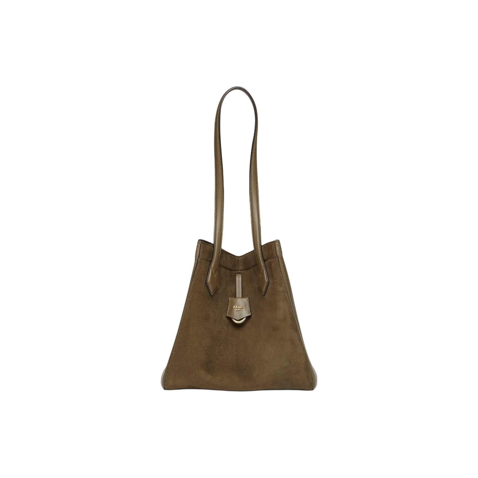 FENDI Origami Sheepskin Shoulder Bag for Women in Dark Green 10.6*6.5*10.6 in