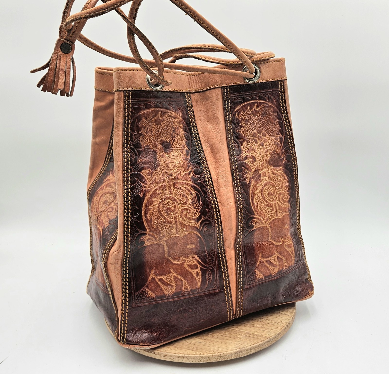 Original Leather Hand Bag Elephant design Sri lankan Fashion Women High Quality