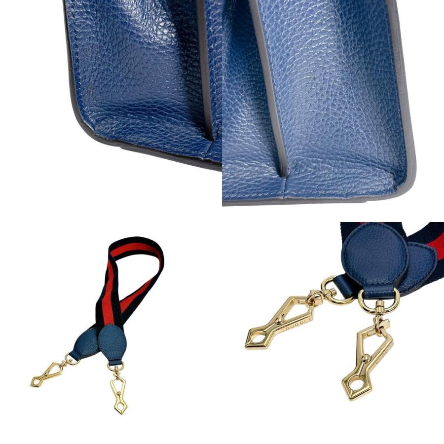 GUCCI Bag: Bamboo 470271 Blue W30H20D11cm w/dust bag strap;–