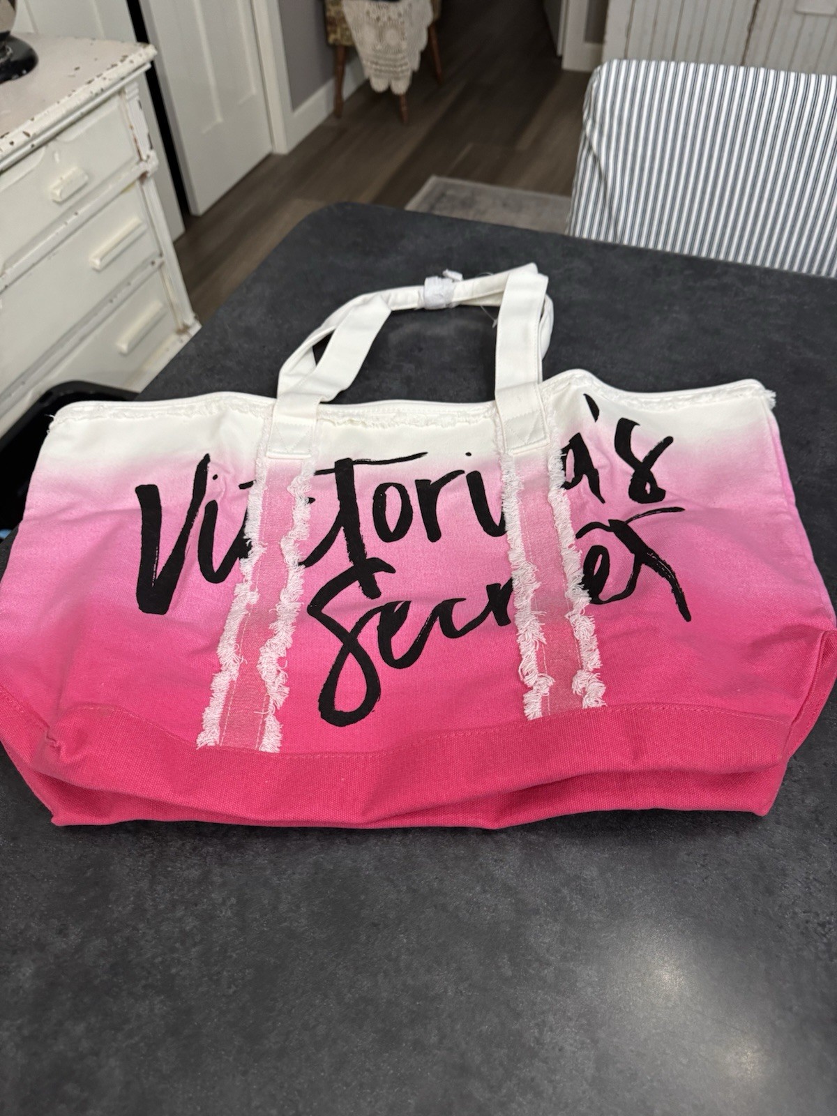 Victoria’s Secret Ombre Pink and White Tote