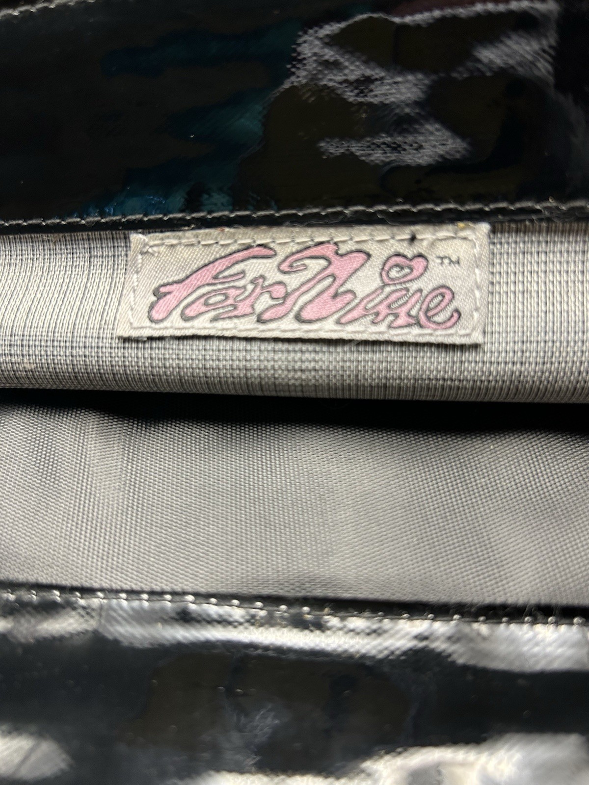2009 Fetish Black Elvis Presley Photo Print Studded Rhinestone Shoulder Bag Zip