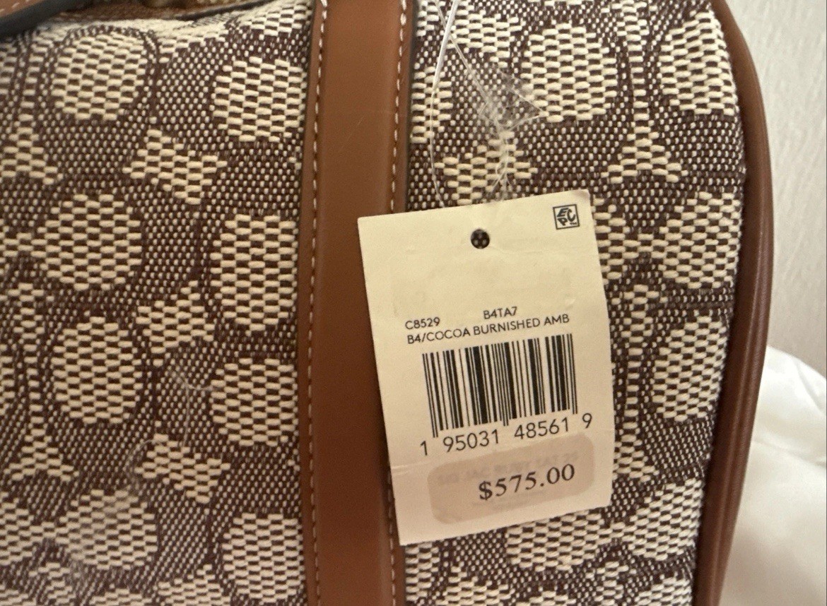Coach Ruby Satchel 25 Signature Textile Jacquard, Cocoa/Burnished Amber