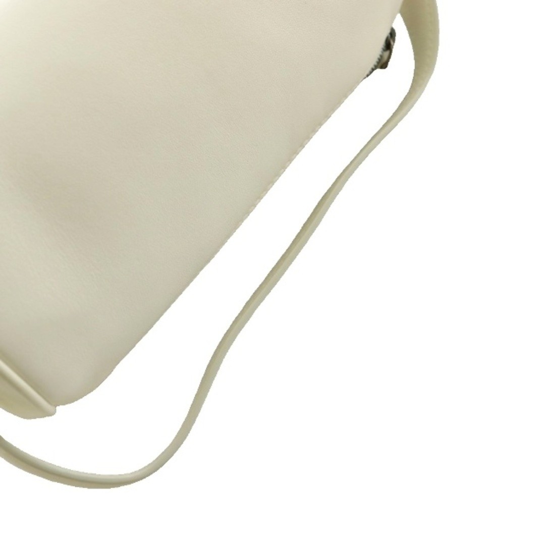 The Row Round 90s Bag Hand One Handle Color Leather Logo White W1709 L614 Used 7
